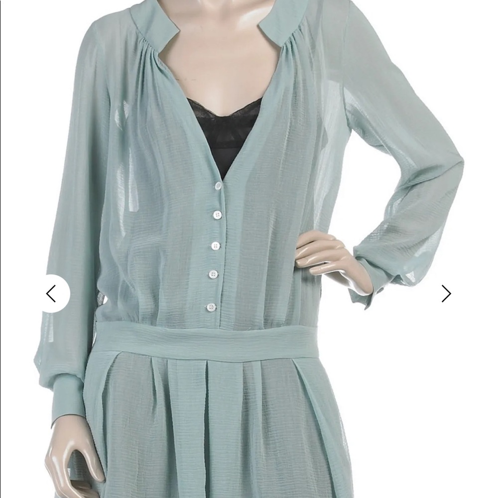 DEREK LAM mint Voile shirt dress